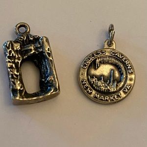 1960’s Sterling Souvenir Charms - Natural Bridge & Endless Caverns, Virginia